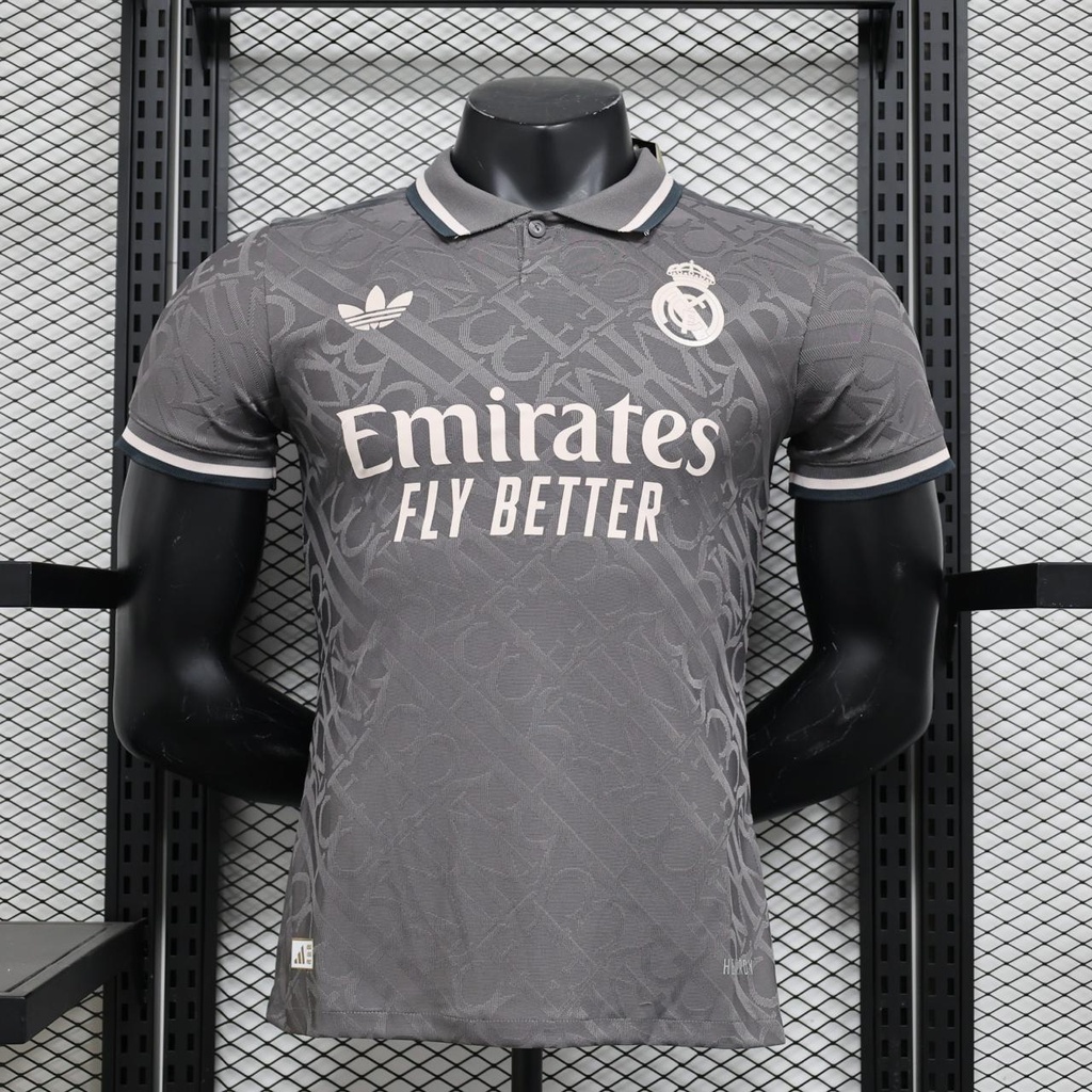 CAMISETA REAL MADRID , TERCERA EQUIPACION 24/25 , FAN VERSION , CHAMPIONS LEAGUE VERSION , TALLA M , MBAPPE 9