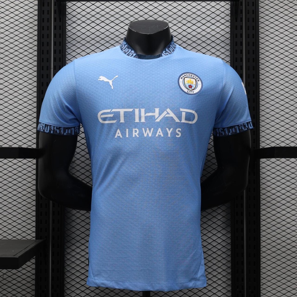 CAMISETA MANCHESTER CITY , LOCAL 24/25 , FAN VERSION , CHAMPIONS LEAGUE VERSION , TALLA M , HAALAND 9